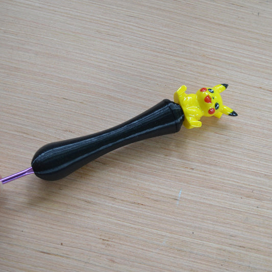 Cute Chunky Ergonomic Crochet Hook with Character Head, Tapered or Inline, Pain-Relief Crochet Tool for Amigurumi