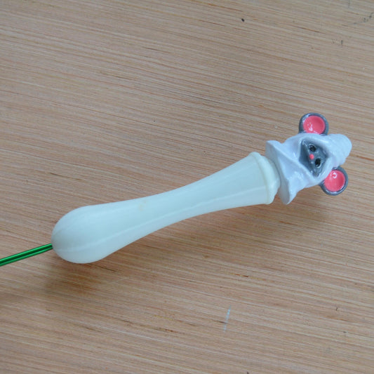 Ergonomic Crochet Hook, Chunky, Cute Mouse, Handle, Cute, Custom Crochet Tool, Tapered or Inline, Hand Pain Relief