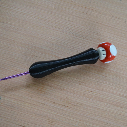 Ergonomic Crochet Hook, Chunky, Handle, Cute, Mushroom, Custom Crochet Tool, Tapered or Inline, Hand Pain Relief