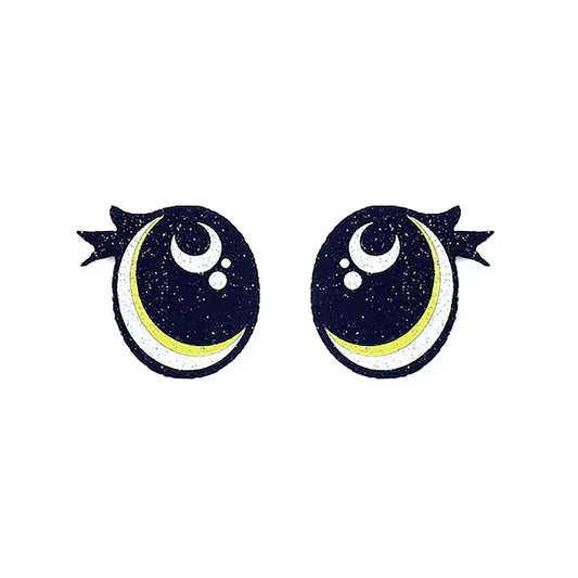 6 Pack of Christmas Meanie Glitter Felt Eyes for Amigurumi Multiple Sizes Available