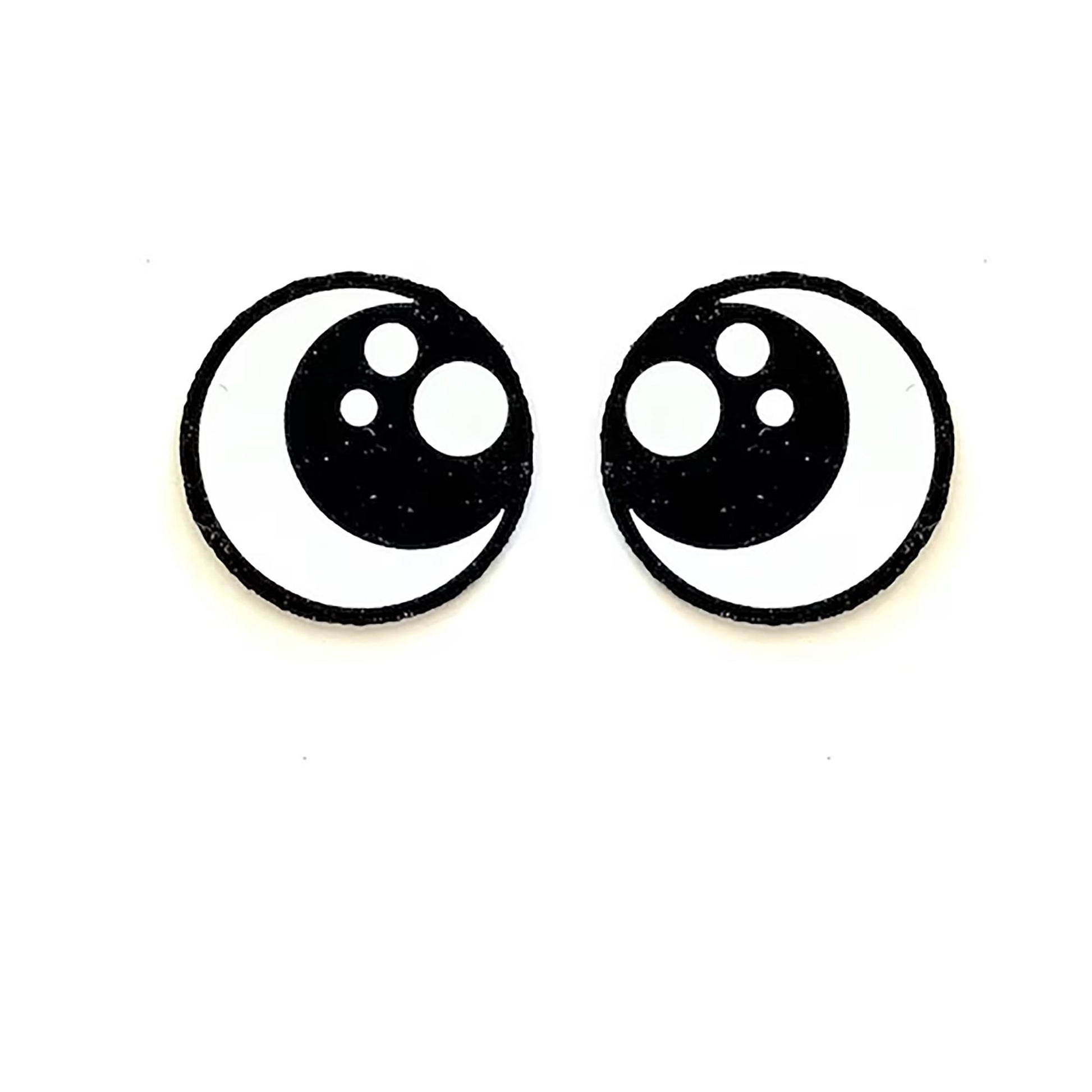 6 Pack of Round Kawaii Felt Eyes For Amigurumi Multiple Sizes Available