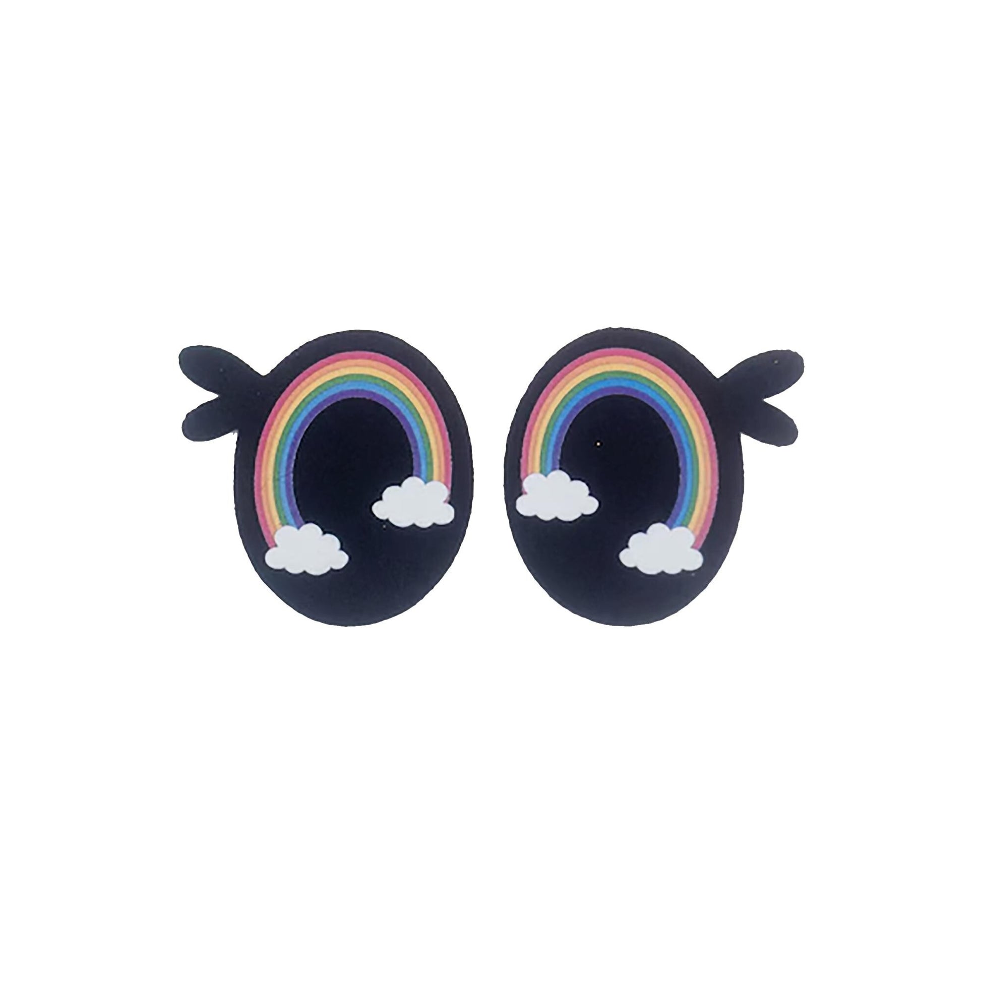 3 Pack of Pastel Rainbow Glitter Felt Eyes for Amigurumi Multiple Sizes Available