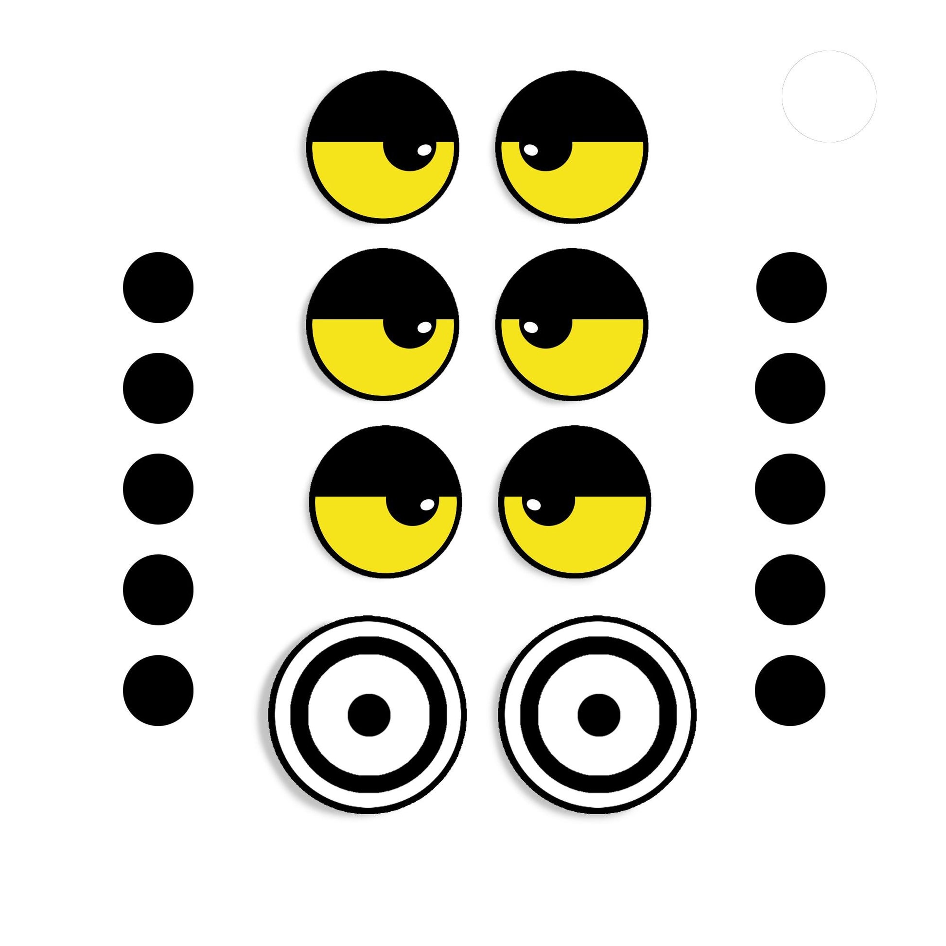 3 Pack of Felt Bird Faces for Amigurumi, Eyes, Shoulders, Spots, Multiple Sizes