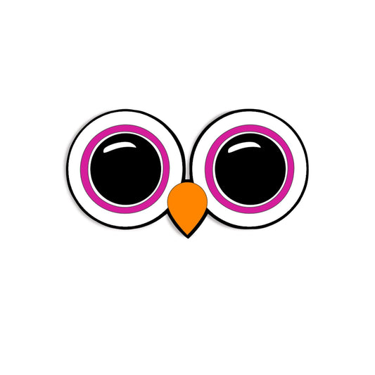 6 Pack of Felt Owl Eyes and Nose Combo for Amigurumi