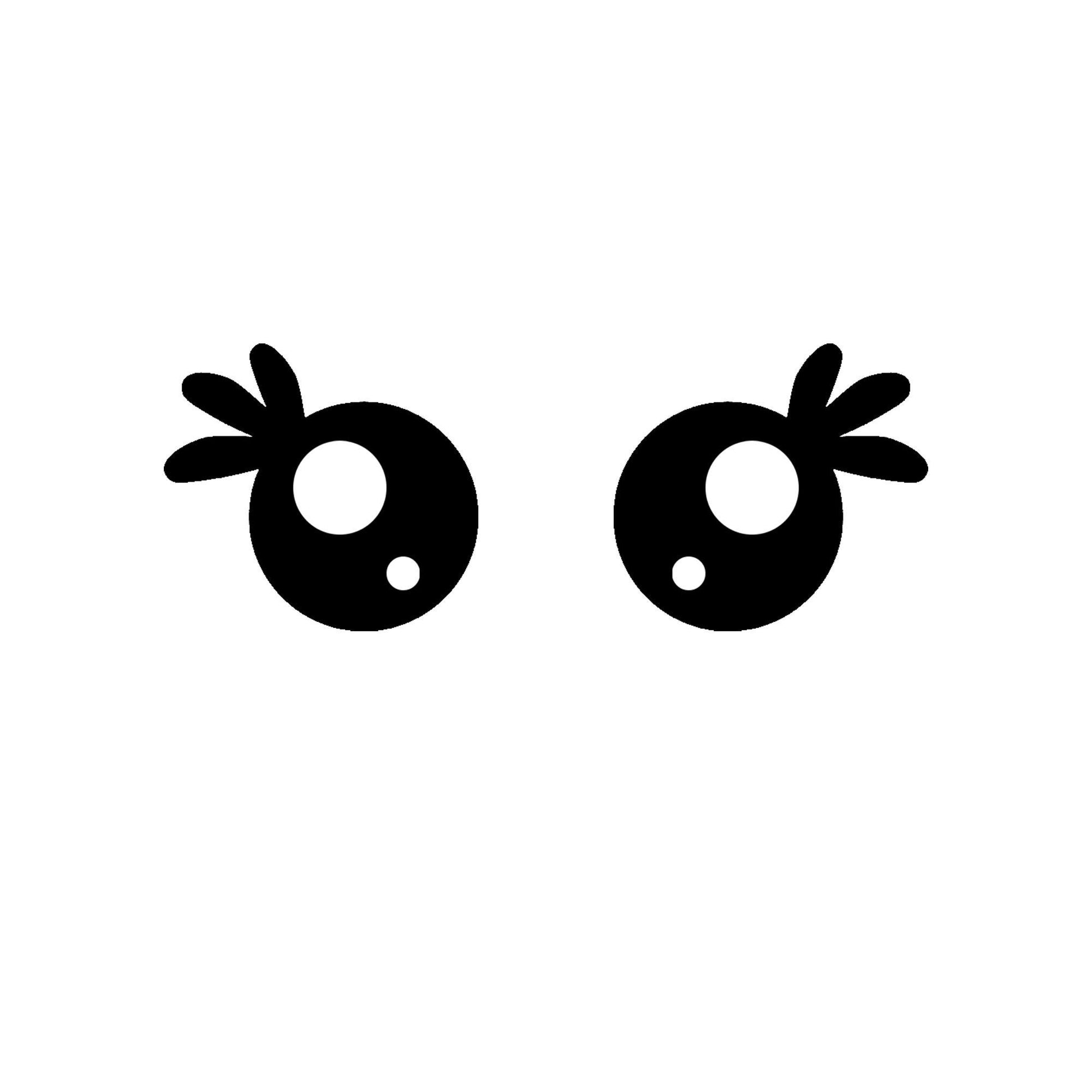 6 Pack of Round Felt Eyes for Amigurumi with Lashes, Kawaii, Plushie Eyes, Multiple Sizes Available