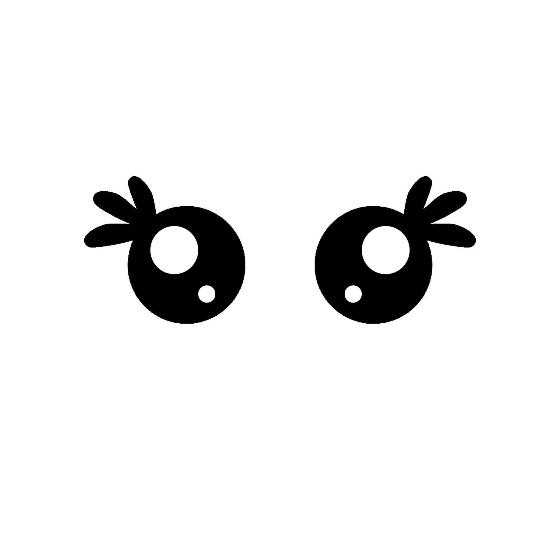 6 Pack of Round Felt Eyes for Amigurumi with Lashes, Kawaii, Plushie Eyes, Multiple Sizes Available