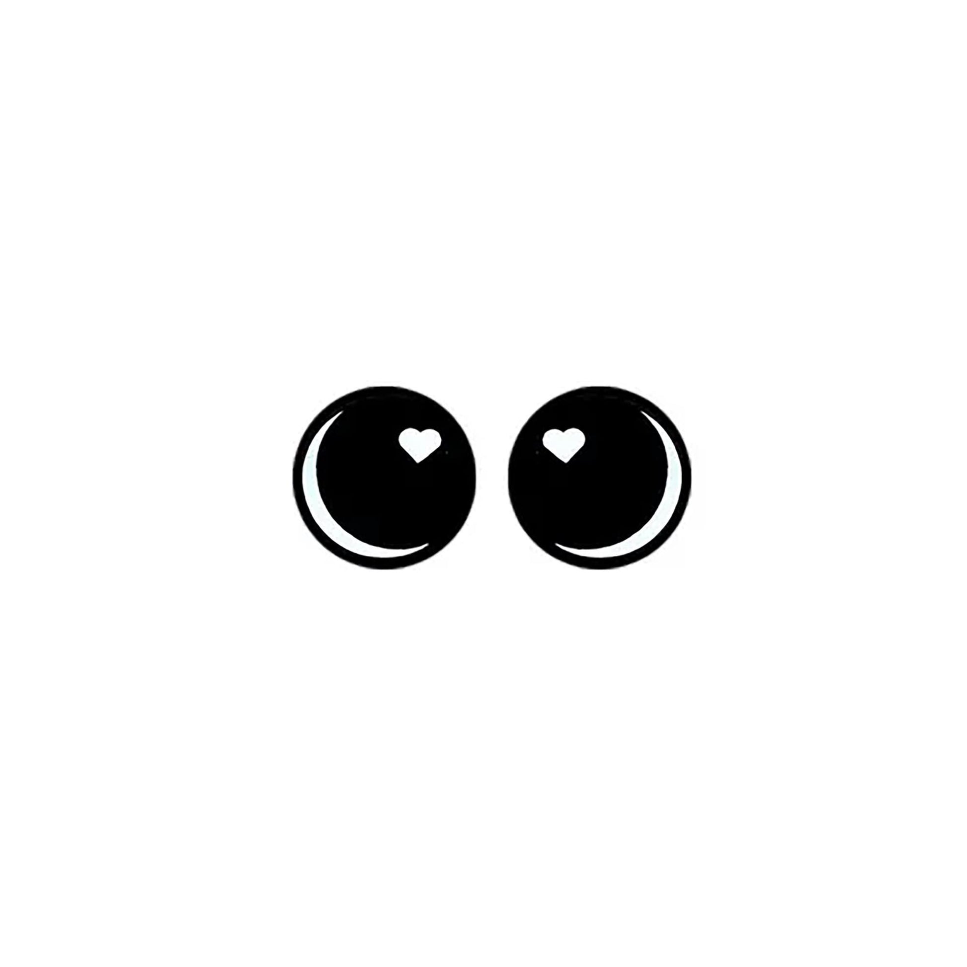 6 Pack of Round Kawaii Felt Eyes
