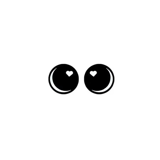 6 Pack of Round Kawaii Felt Eyes