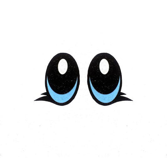 6 Pack of Blue Glitter Felt Eyes For Amigurumi Multiple Sizes Available