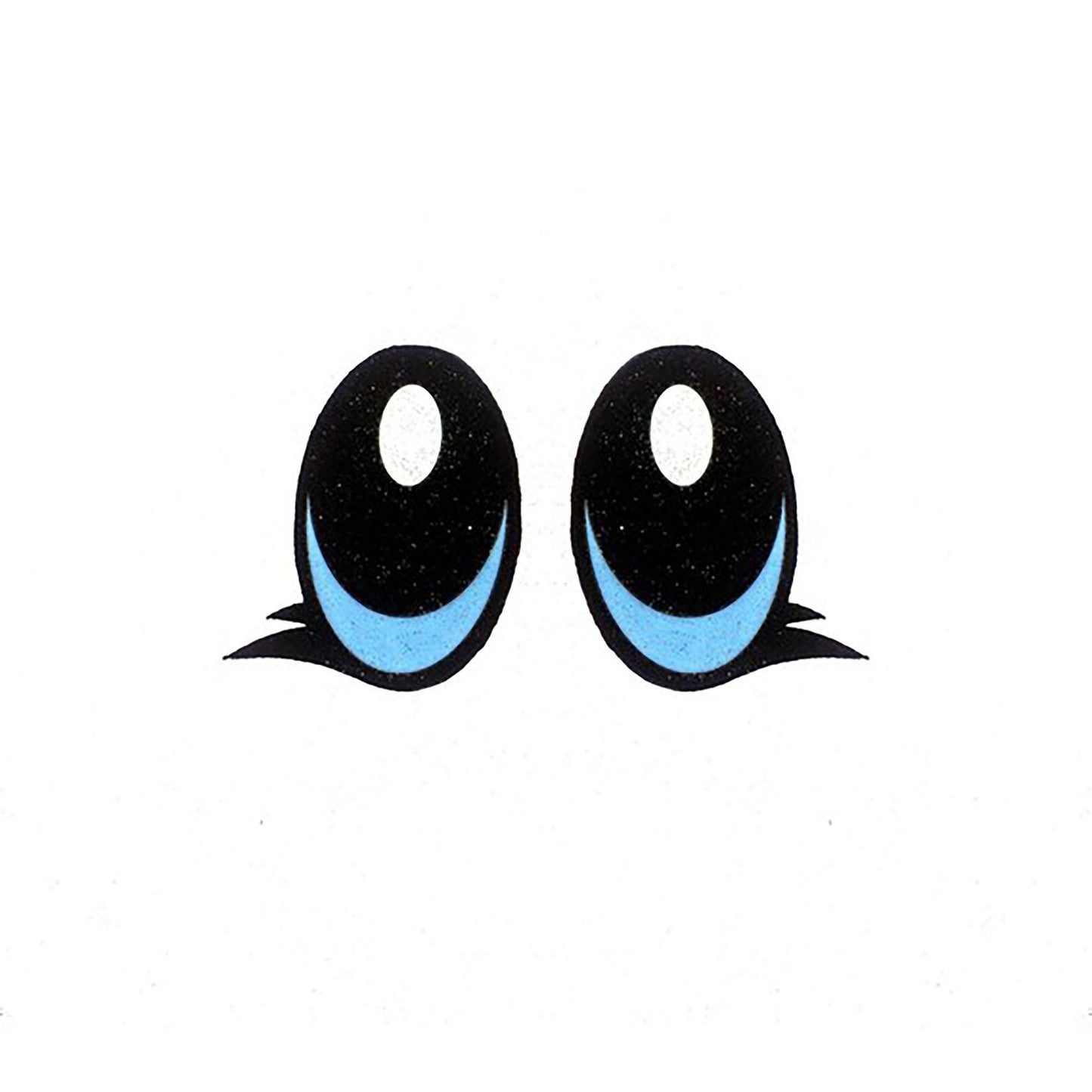 6 Pack of Blue Glitter Felt Eyes For Amigurumi Multiple Sizes Available