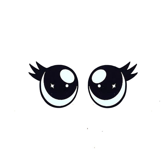 6 Pack of Kawaii Felt Eyes for Amigurumi, with Lashes, Crochet Plushies, Multiple Sizes Available
