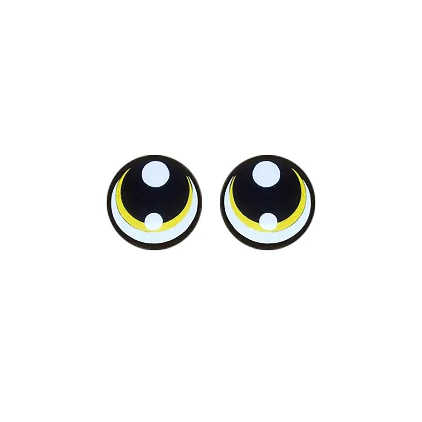 6 Pack of Round Kawaii Felt Eyes for Amigurumi, Multiple Sizes Available