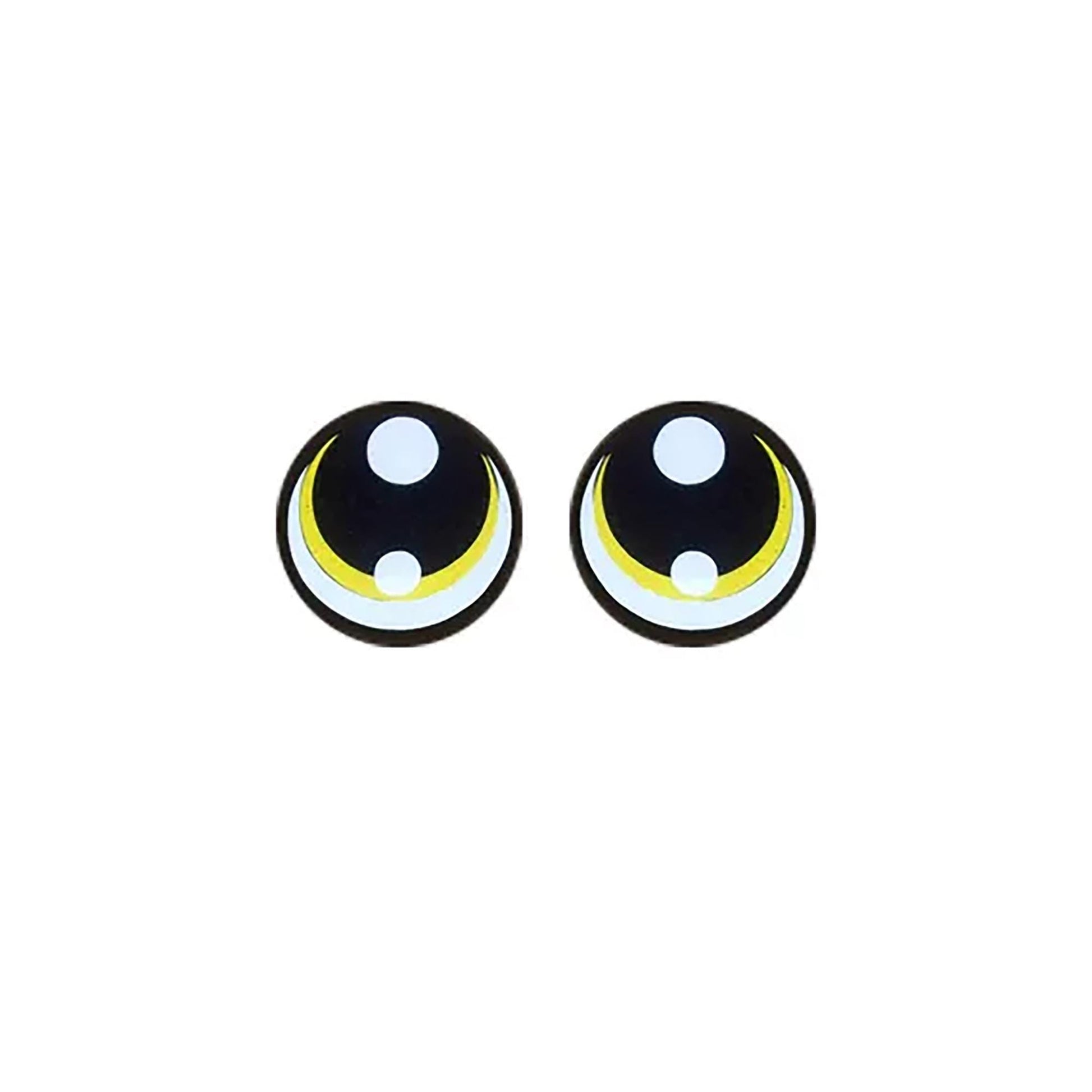 6 Pack of Round Kawaii Felt Eyes for Amigurumi, Multiple Sizes Available