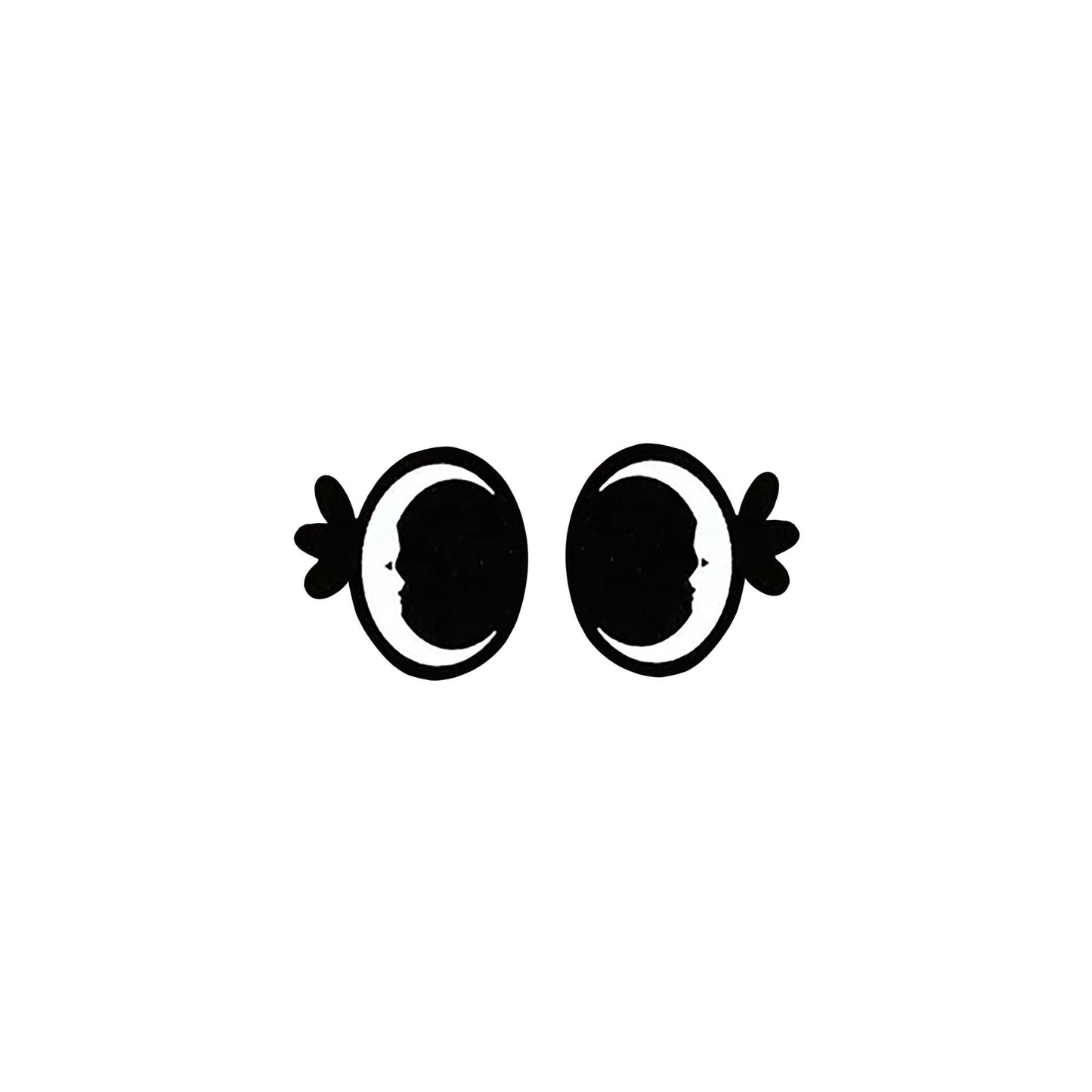 3 Pack of Oval Kawaii Felt Eyes for Amigurumi, with Lashes, Multiple Sizes Available