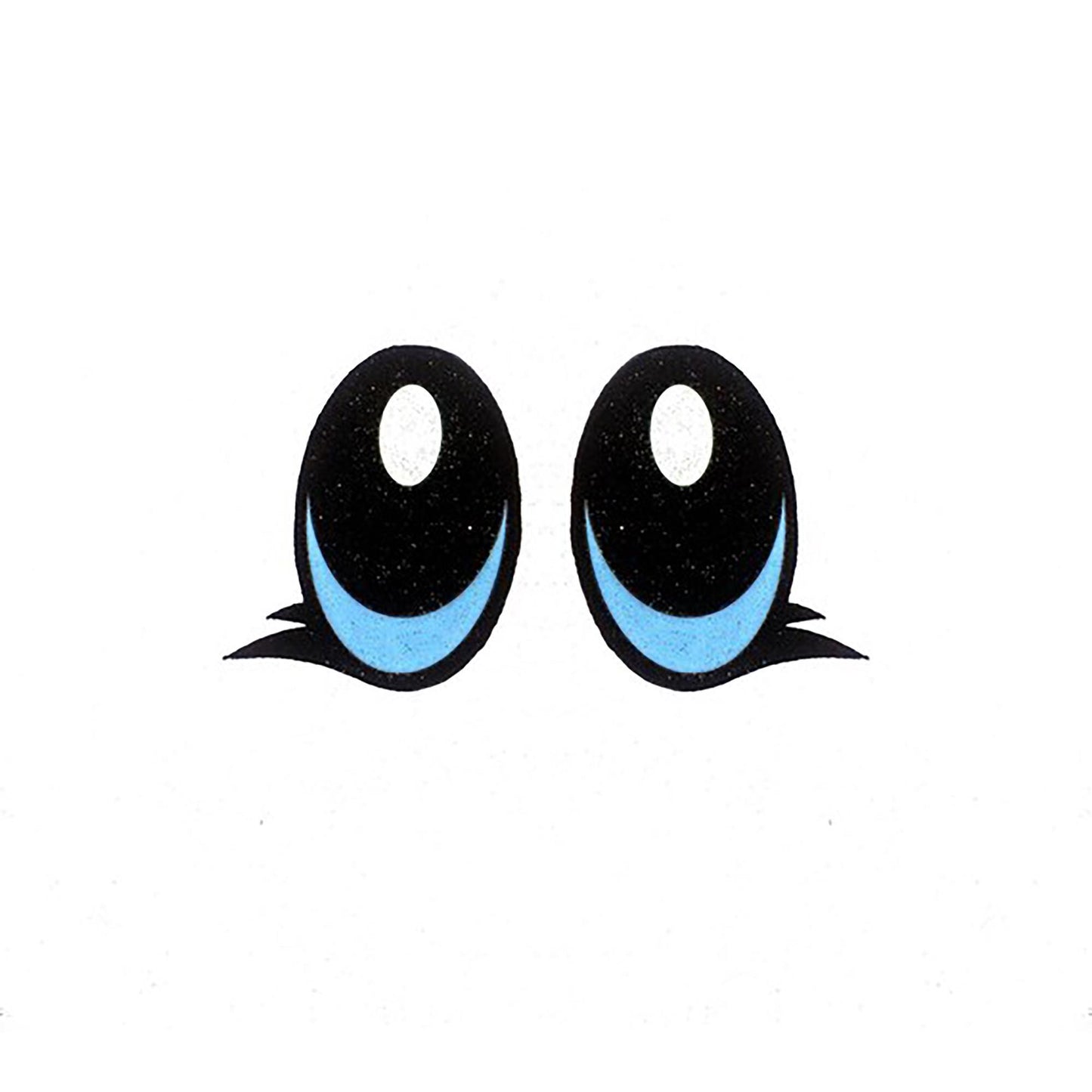 3 Pack of Blue Glitter Felt Eyes, with Lashes, for Amigurumi Multiple Sizes Available