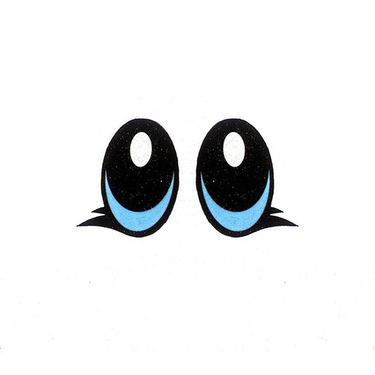 3 Pack of Blue Glitter Felt Eyes, with Lashes, for Amigurumi Multiple Sizes Available