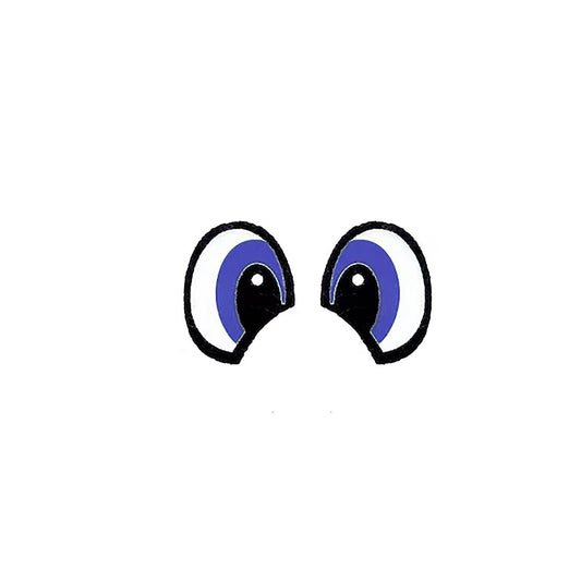 3 Pack of Blue Cartoon Felt Eyes for Amigurumi, Plumber Guy, Multiple Sizes Available