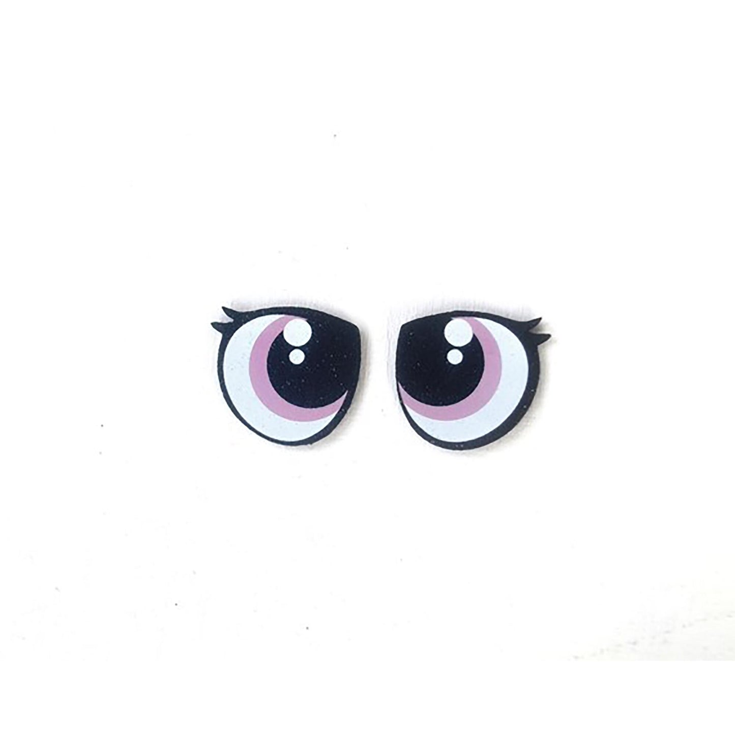 3 Pack of Oval Glitter Felt Eyes for Amigurumi, Sad, Pouty, Cute, Multiple Sizes Available