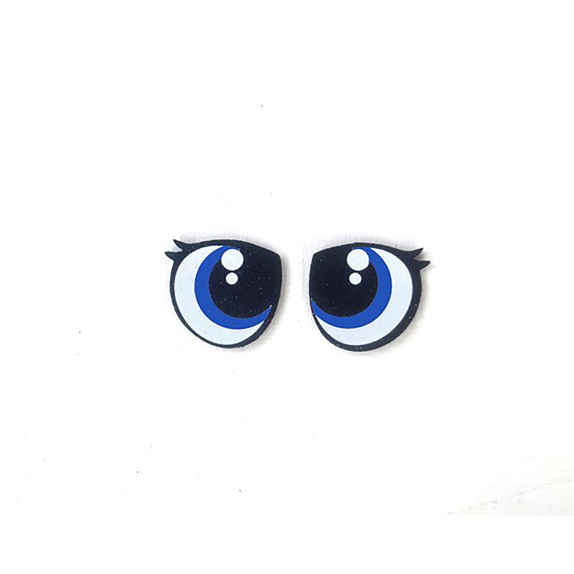 3 Pack of Oval Glitter Felt Eyes for Amigurumi, Sad, Pouty, Cute, Multiple Sizes Available