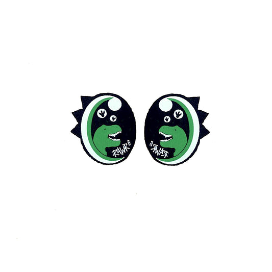 3 Pack of Green Dinosaur Felt Eyes for Amigurumi Multiple Sizes Available