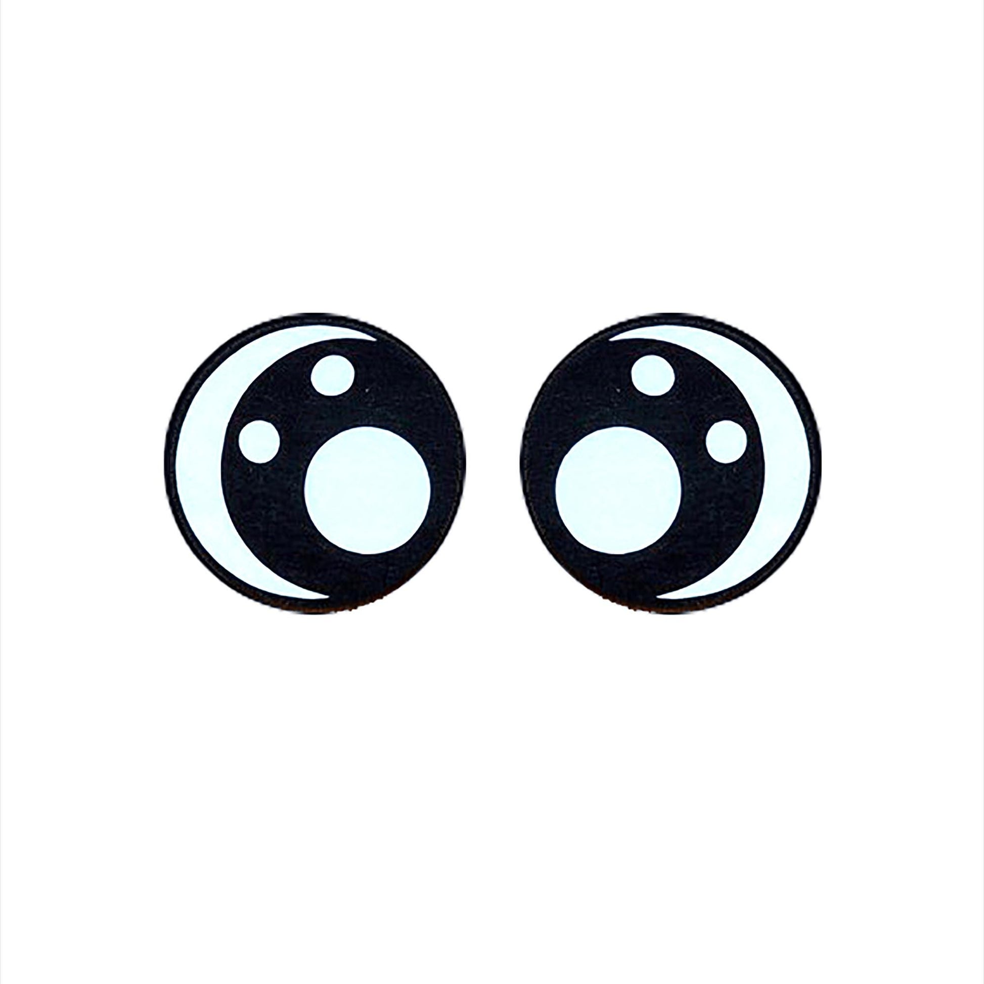 3 Pack of Round Kawaii Felt Eyes for Amigurumi Multiple Sizes Available
