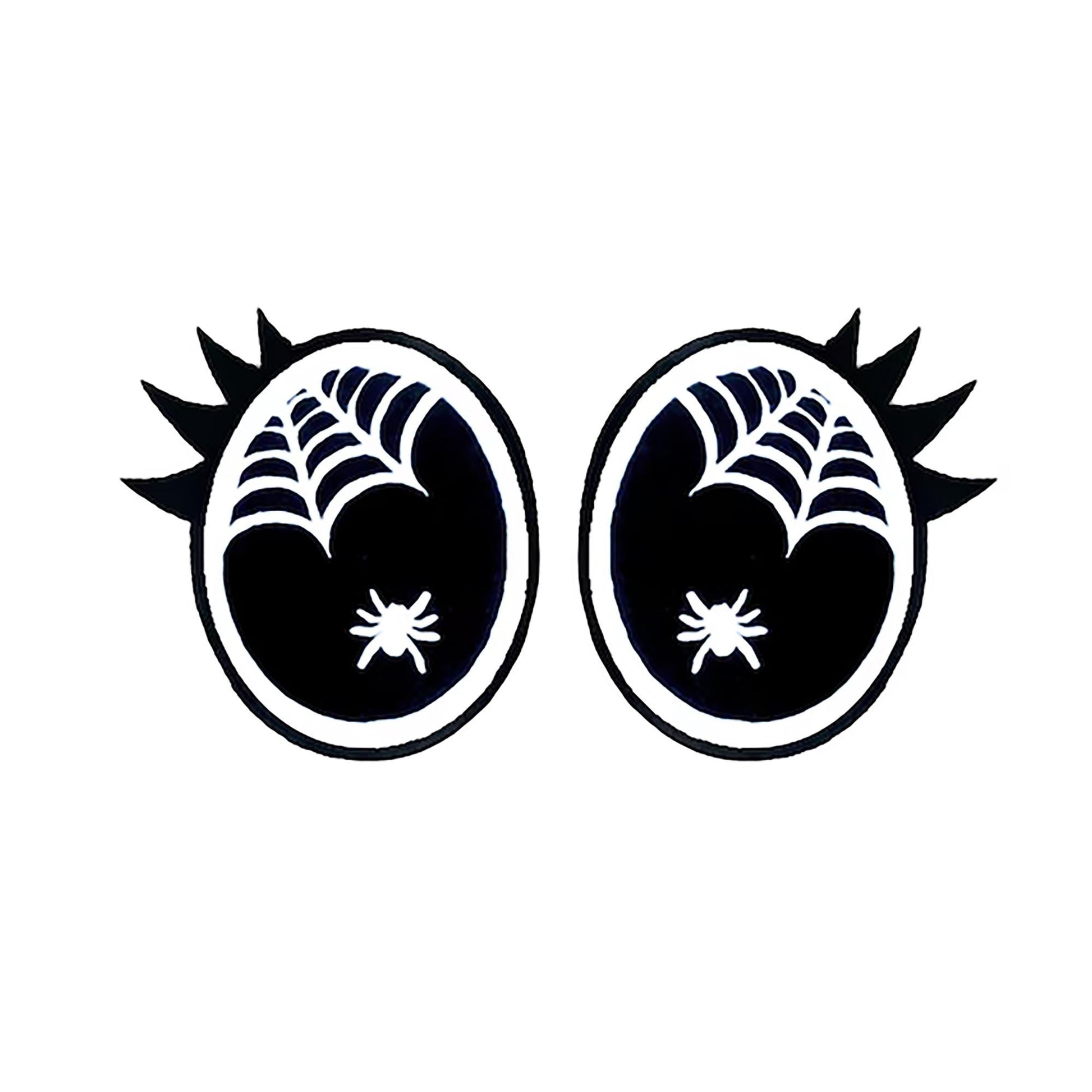 3 Pack of Halloween Spider Web Felt Eyes for Amigurumi, Multiple Sizes Available
