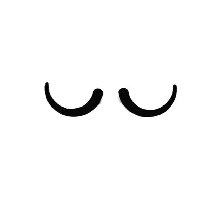 8 Pack of Sleepy Felt Eyes for Amigurumi, Sleeping, Eyelashes, Lashes, Squinting, Closed Eyes