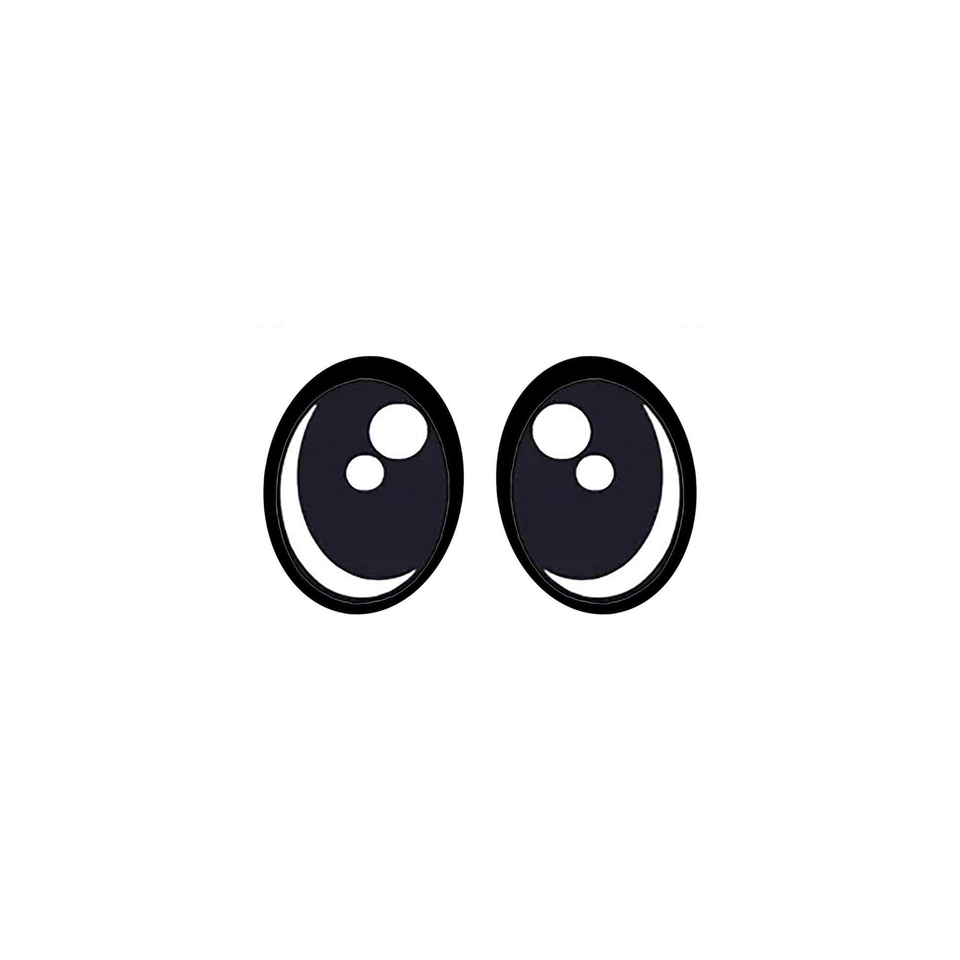 3 Pack of Oval Kawaii Felt Eyes for Amigurumi, Multiple Sizes Available