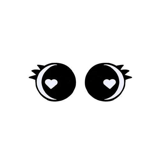 3 Pack of Kawaii Felt Eyes for Amigurumi, with Lashes, Multiple Sizes Available
