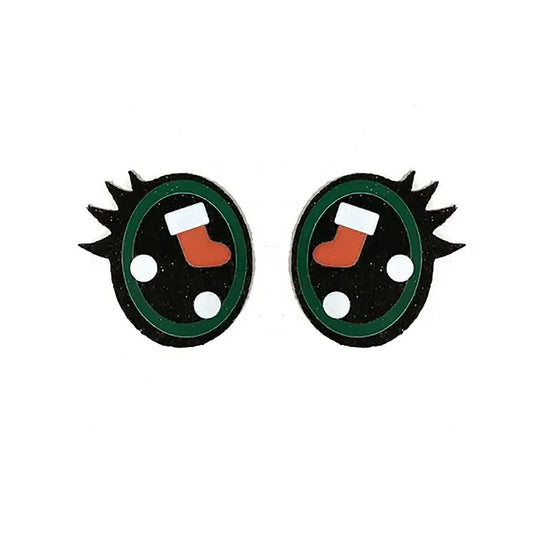 3 Pack of Christmas Stocking Felt Eyes for Amigurumi, with lashes, Holiday, Multiple Sizes Available