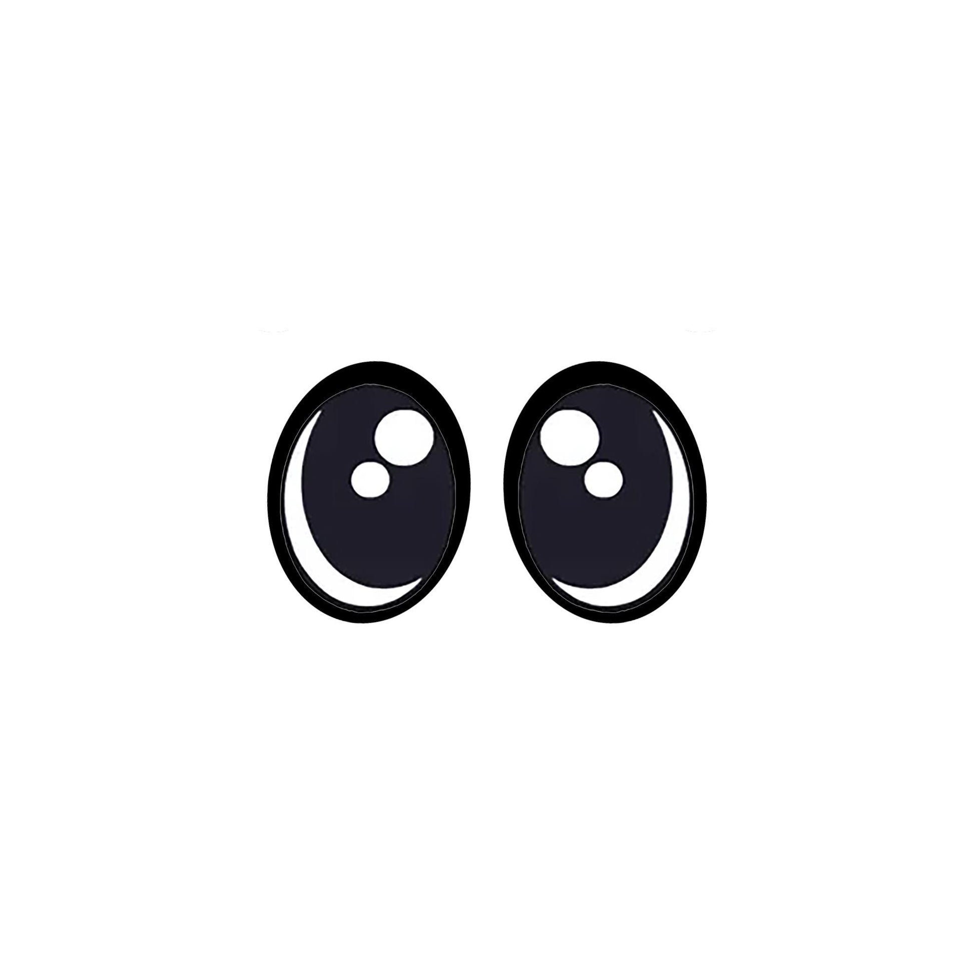 6 Pack of Oval Kawaii Felt Eyes for Amigurumi, Multiple Sizes Available
