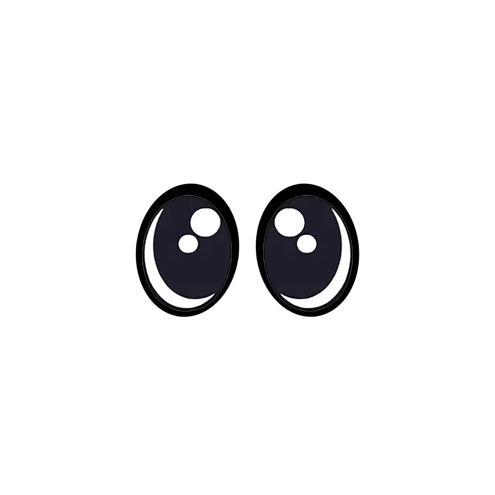 6 Pack of Oval Kawaii Felt Eyes for Amigurumi, Multiple Sizes Available