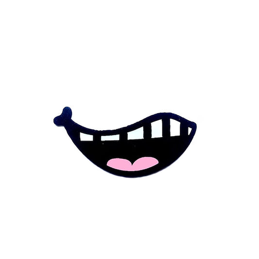 6 Pack Felt Smirks for Amigurumi, Smile, Pink Tongue, Teeth, Multiple Sizes Available