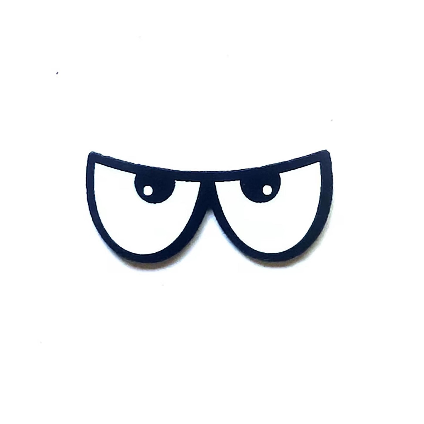 6 Pack of Connected Angry Felt Eyes for Amigurumi, Star Guy, Multiple Sizes Available