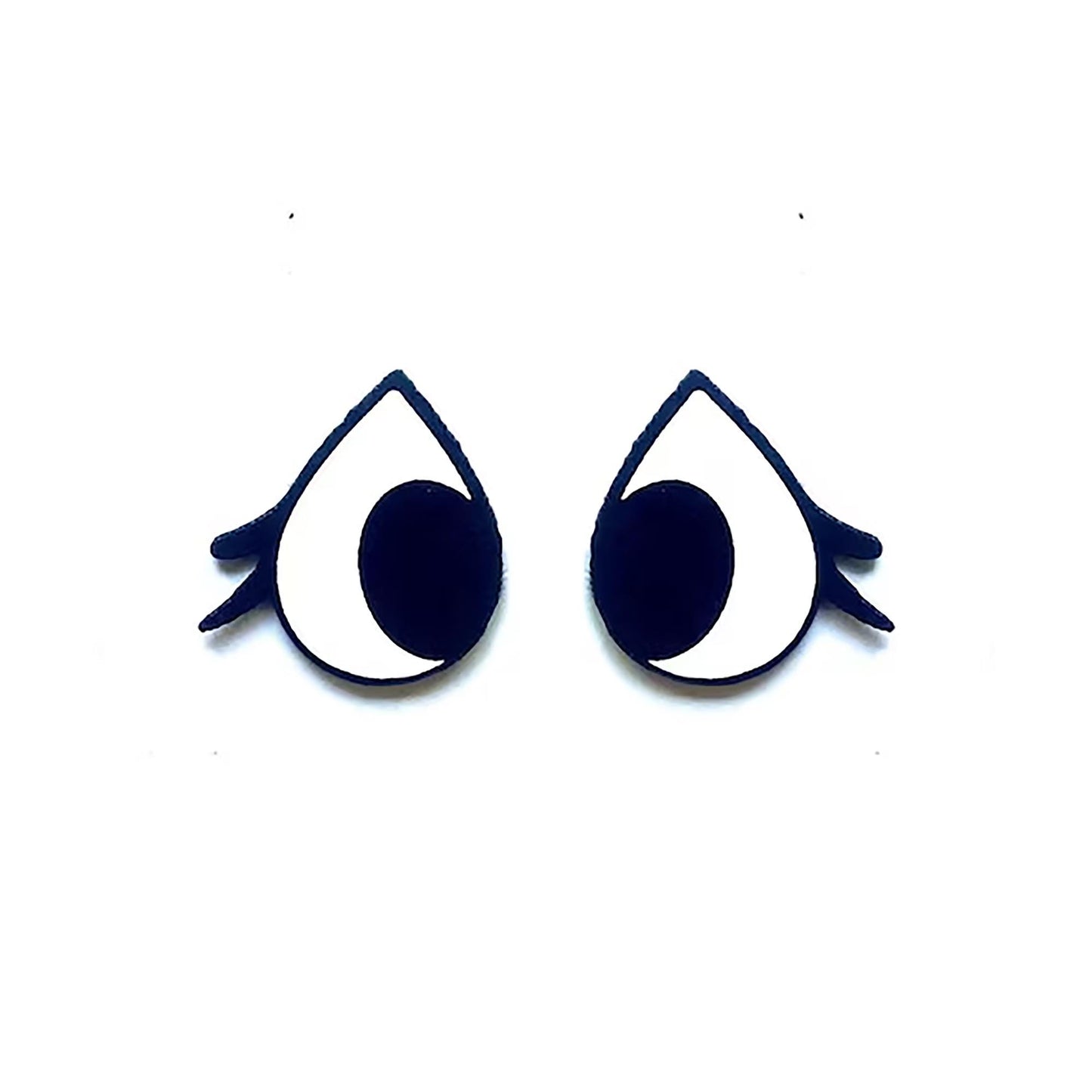 6 Pack of Pouty Felt Eyes for Amigurumi, Sad Eyes, with Lashes, Multiple Sizes Available
