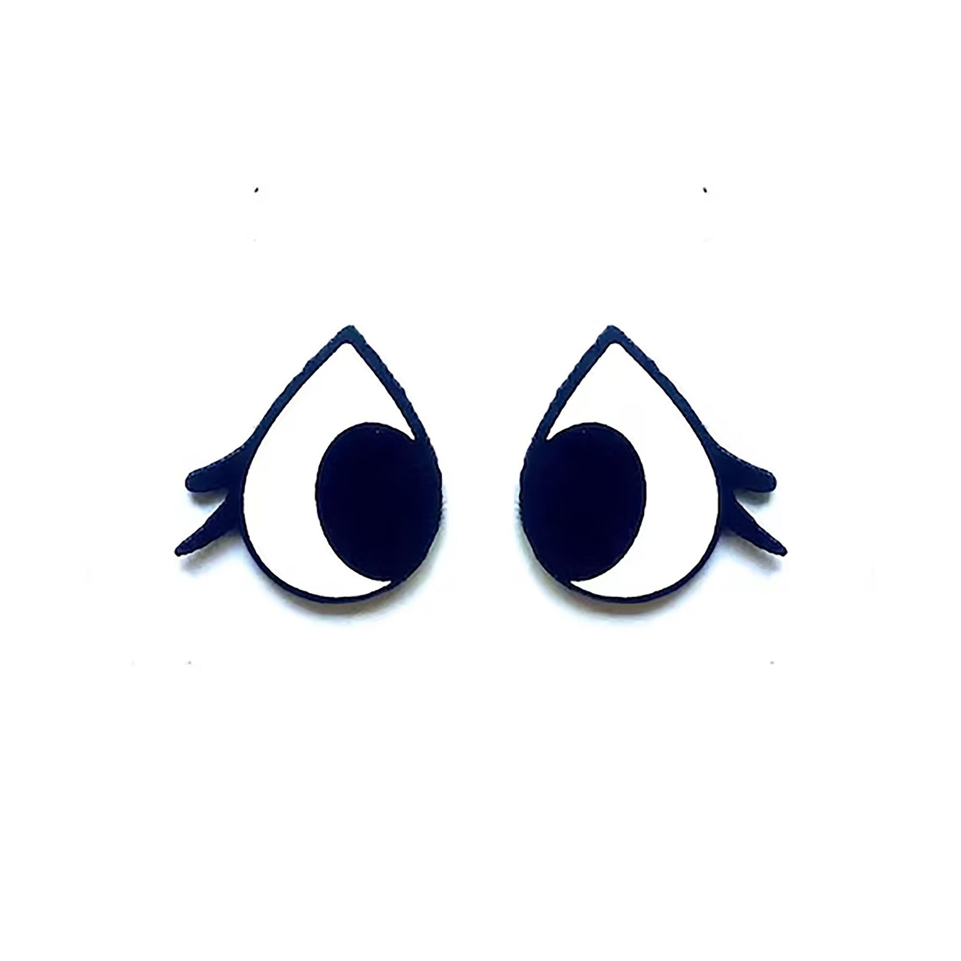 6 Pack of Pouty Felt Eyes for Amigurumi, Sad Eyes, with Lashes, Multiple Sizes Available