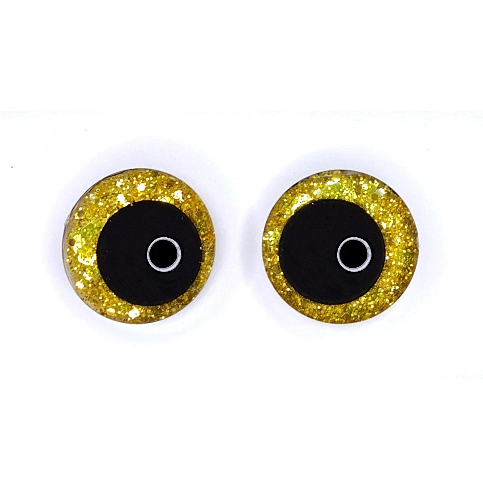 Glitter Sinker Safety Eyes for Amigurumi, Offset Pupil, 10mm-35mm