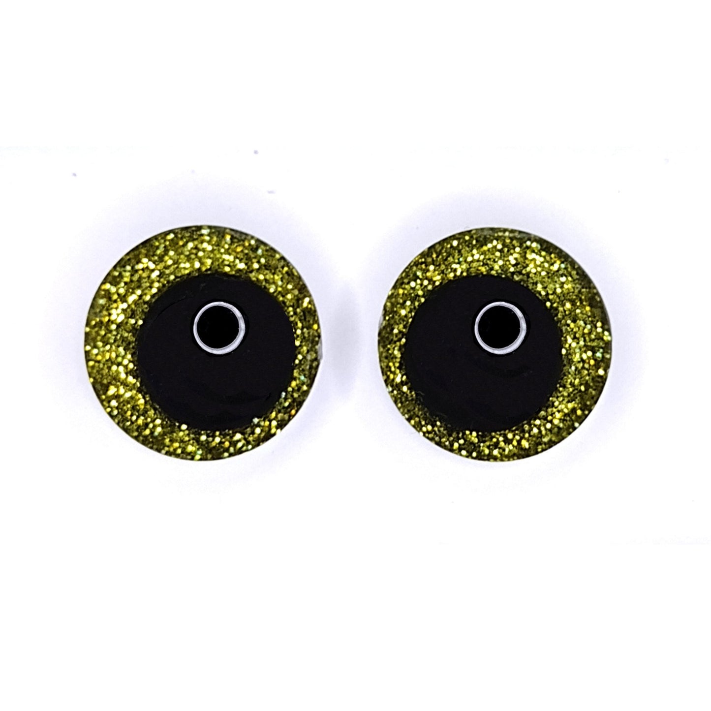 Glitter Sinker Safety Eyes for Amigurumi, Offset Pupil, 10mm-35mm