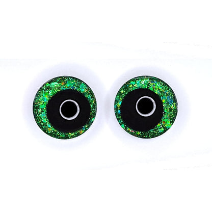 Glitter Sinker Safety Eyes With Offset Pupil for Amigurumi, 10mm-35mm