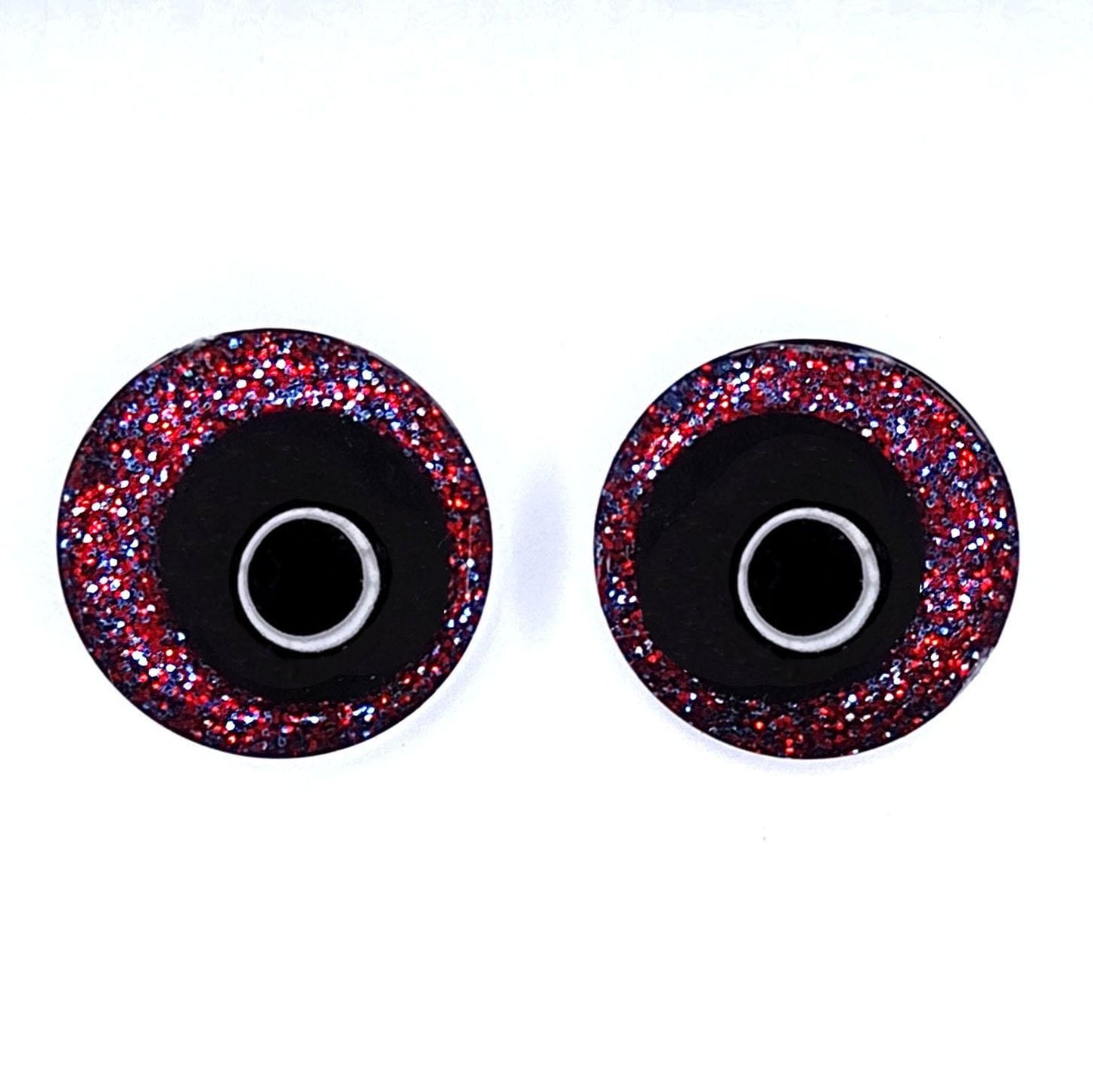 Glitter Sinker Safety Eyes With Offset Pupil for Amigurumi, 10mm-35mm