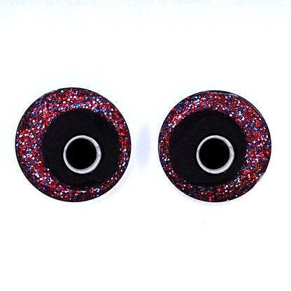 Glitter Sinker Safety Eyes With Offset Pupil for Amigurumi, 10mm-35mm