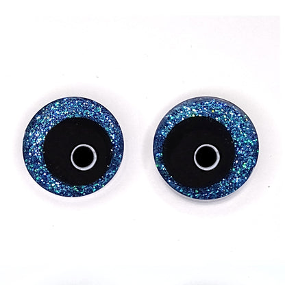 Glitter Sinker Safety Eyes With Offset Pupil for Amigurumi, 10mm-35mm