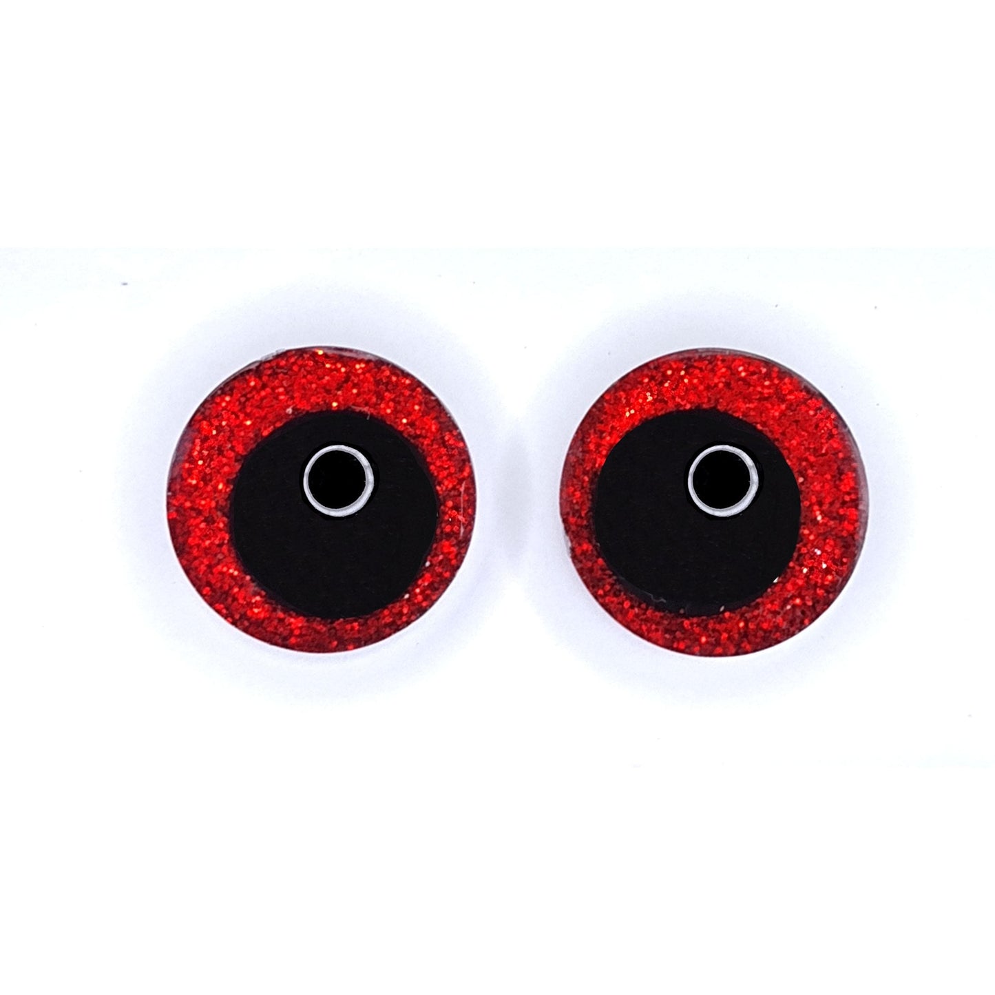 Glitter Sinker Safety Eyes for Amigurumi, Offset Pupil, 10mm - 35mm