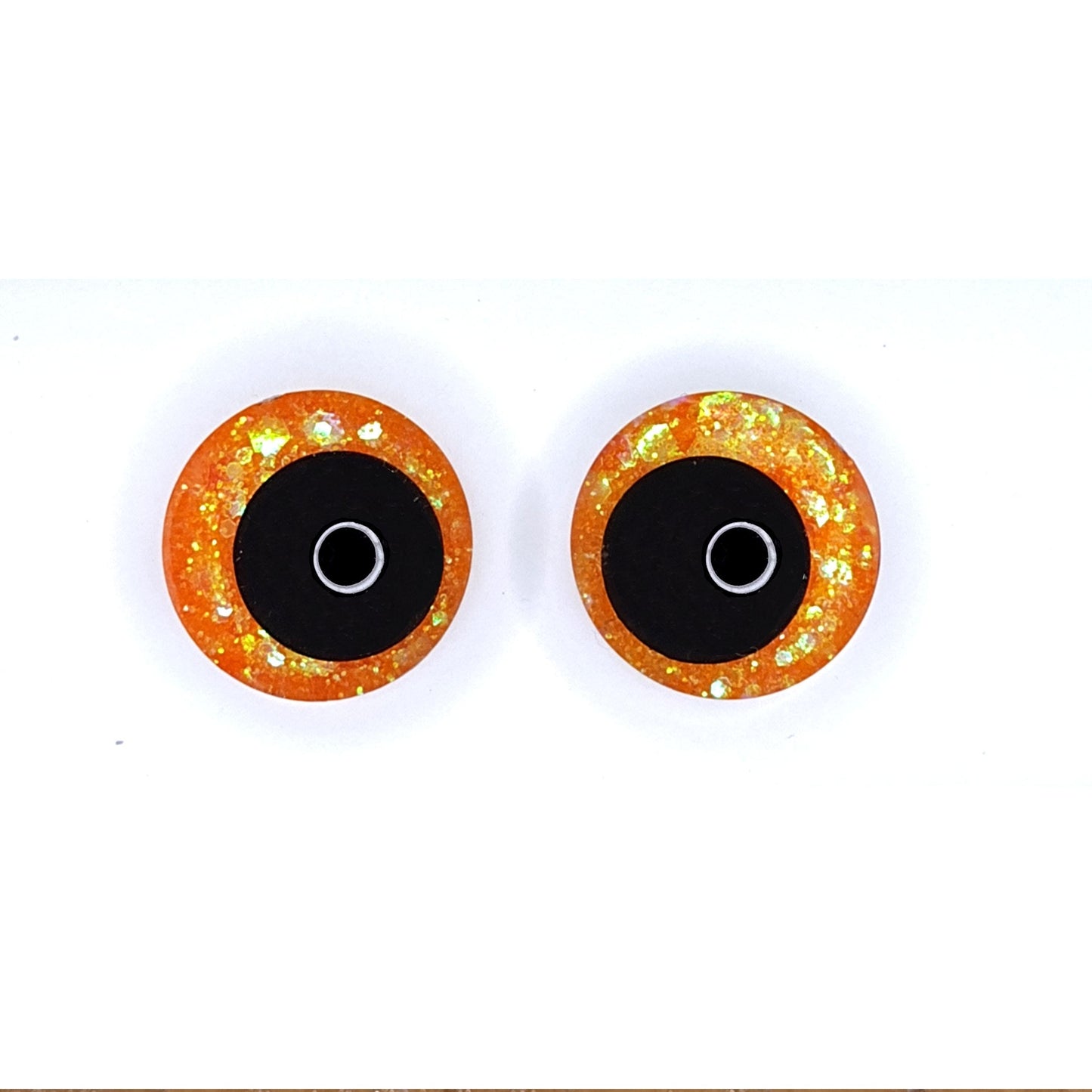 Glitter Sinker Safety Eyes for Amigurumi, Offset Pupil, 10mm - 35mm