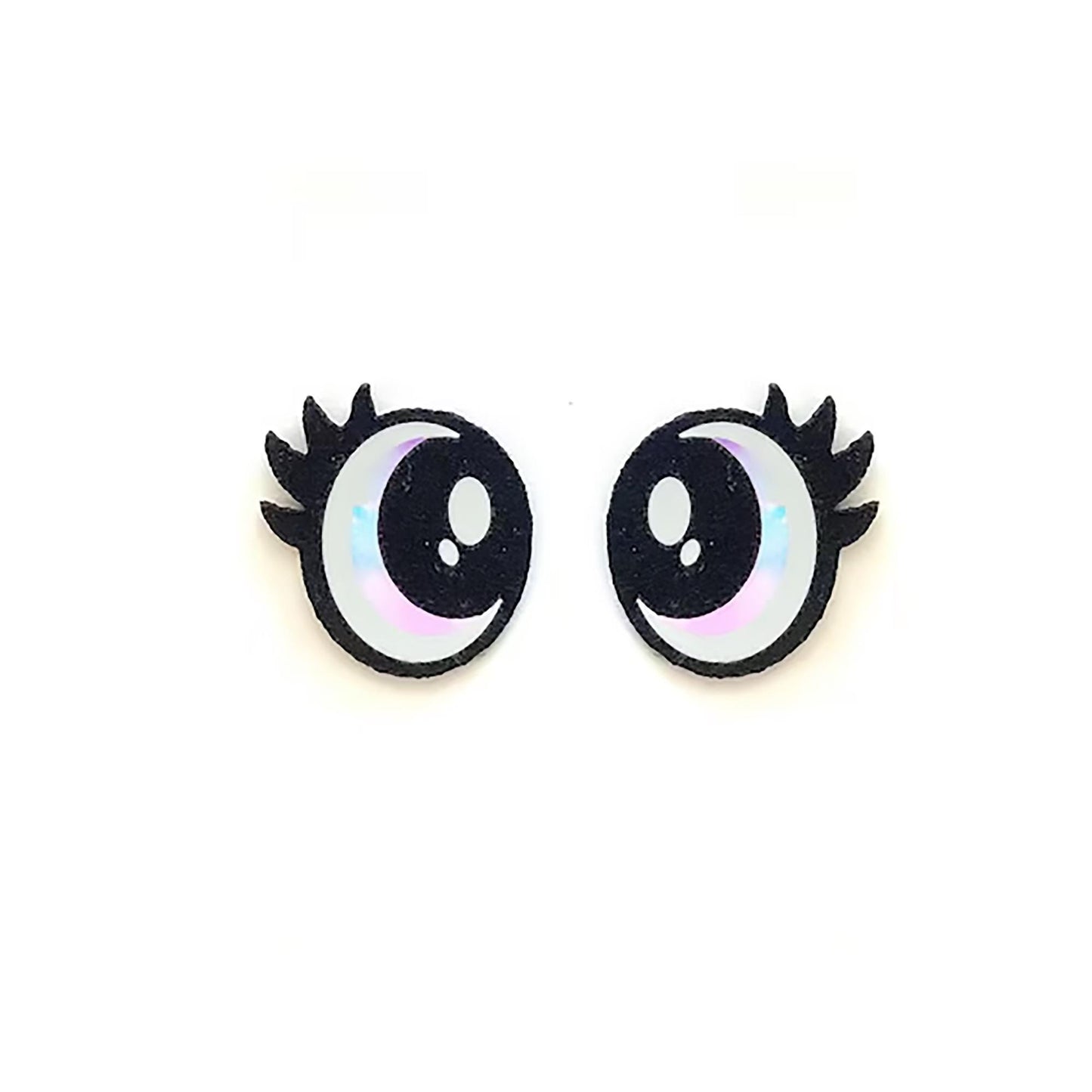 6 Pack of Rainbow Felt Eyes