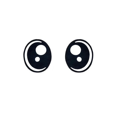 6 Pack Oval Kawaii Felt Eyes