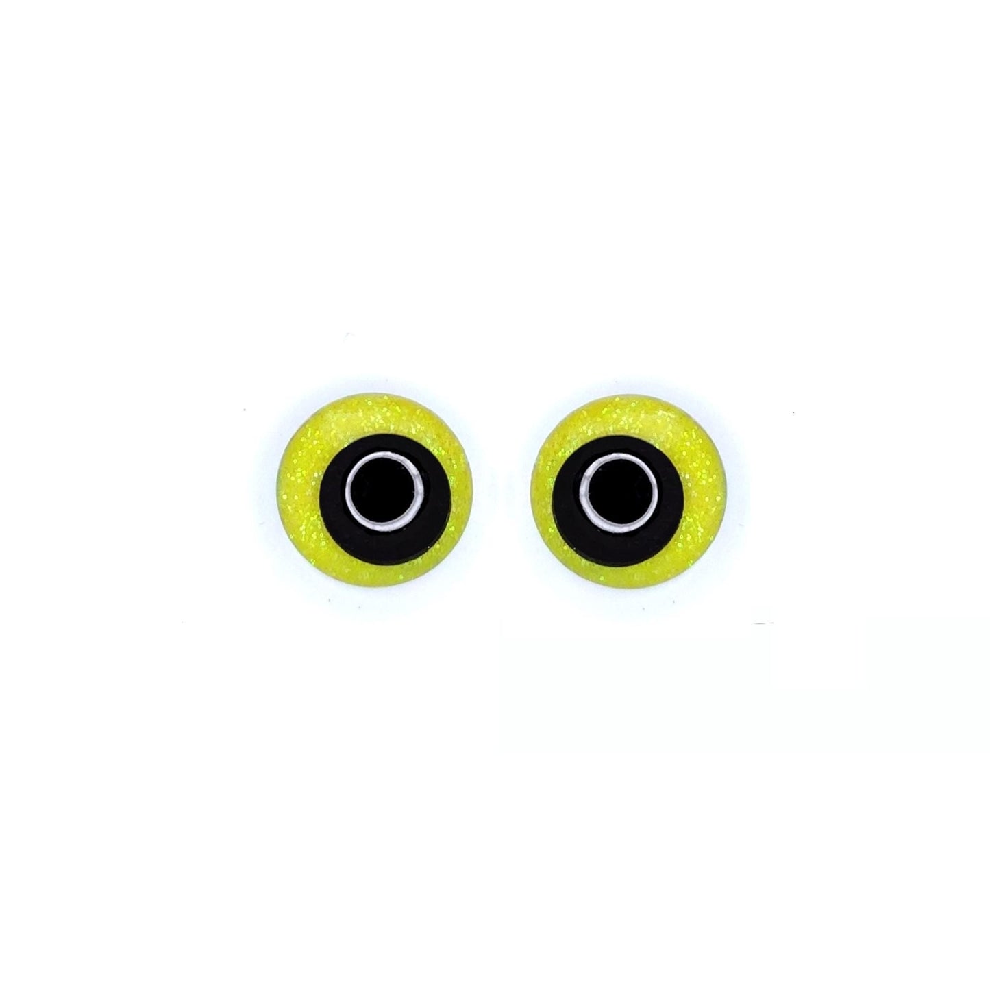 Glitter Sinker Safety Eyes for Amigurumi, Halloween, Offset Pupil, 12mm-35mm