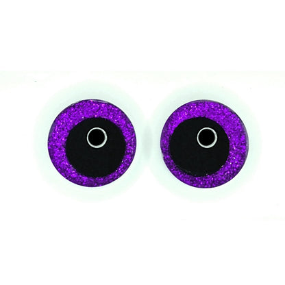 Glitter Sinker Safety Eyes for Amigurumi, Offset Pupil, 10mm-35mm