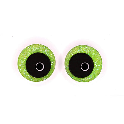 Glitter Sinker Safety Eyes for Amigurumi, Offset Pupil, 10mm-35mm