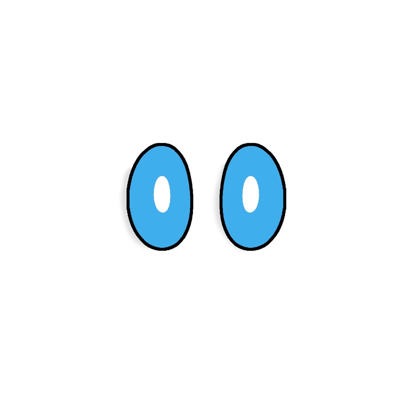6 Pack of Kawaii Oval Felt Eyes